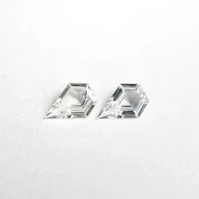 0.30cttw 2pc 4.99x3.48x1.52mm 5.01x3.50x1.48mm Shield Step Cut Sapphire Matching Pair 22782-01