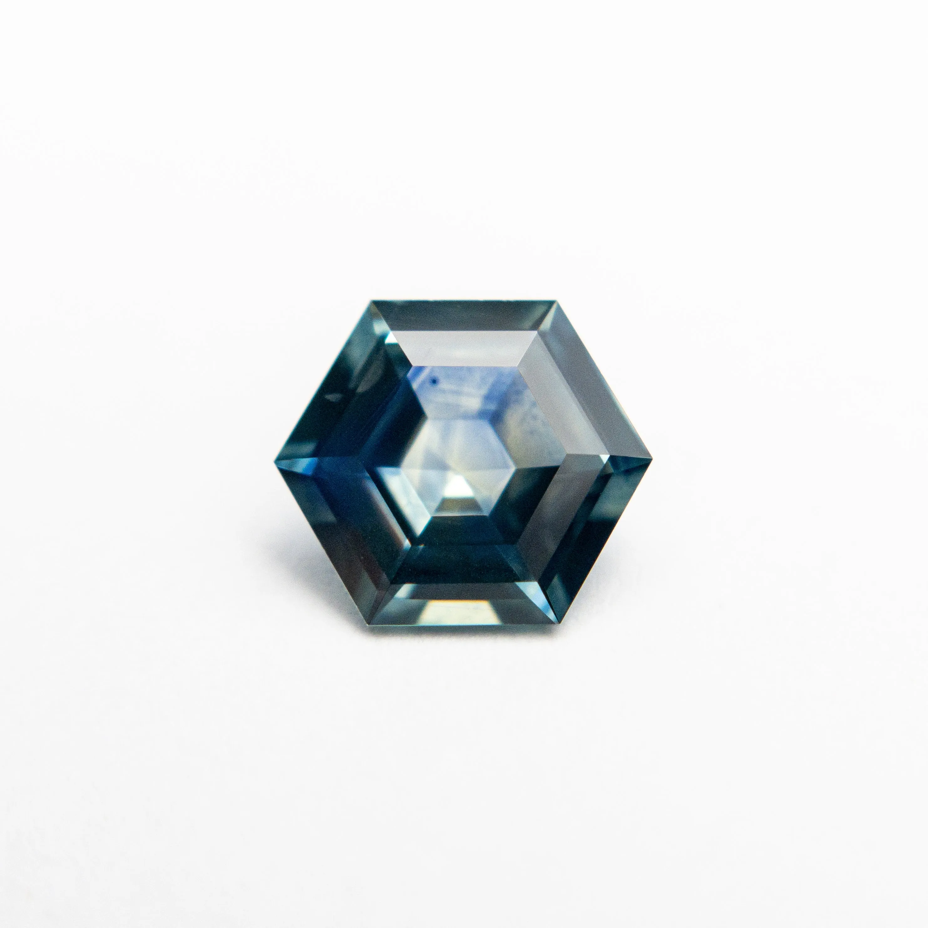 1.14ct 7.39x6.40x3.32mm Hexagon Step Cut Sapphire 19378-01