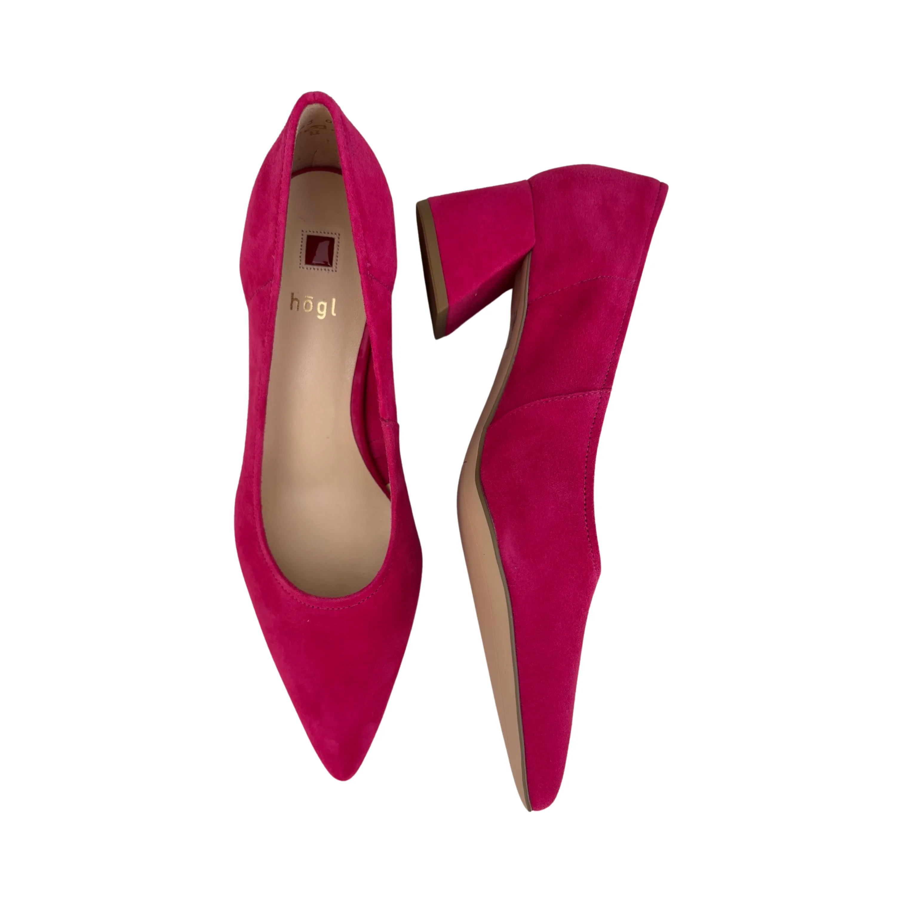 7-104500 Pink Suede Pump