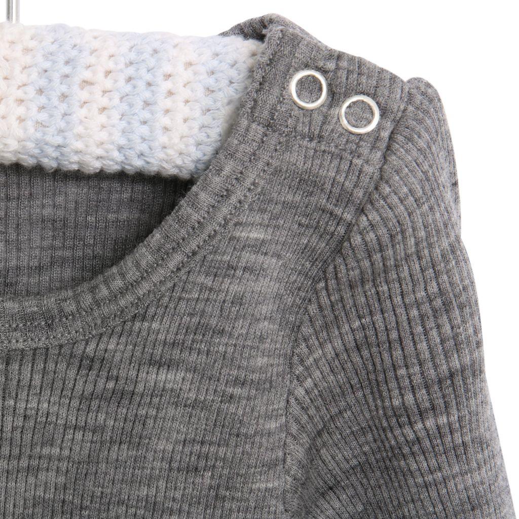 [80%OFF] Body wool rib melange grey