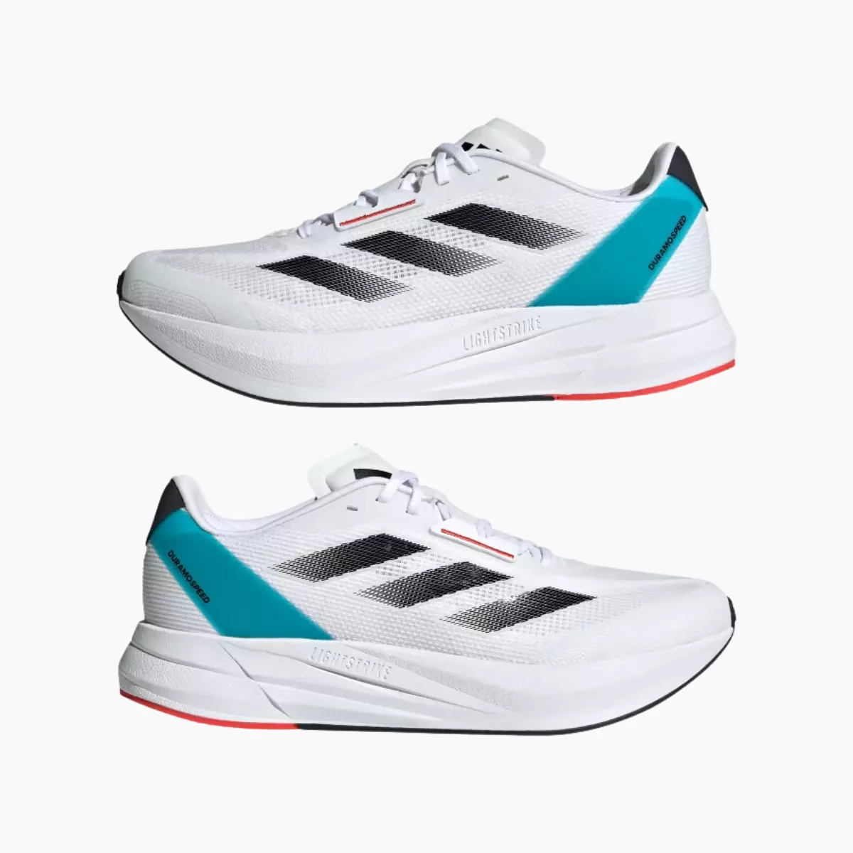 Adidas Duramo Speed Men's Running Shoes -Cloud White/Core Black/Lucid Cyan