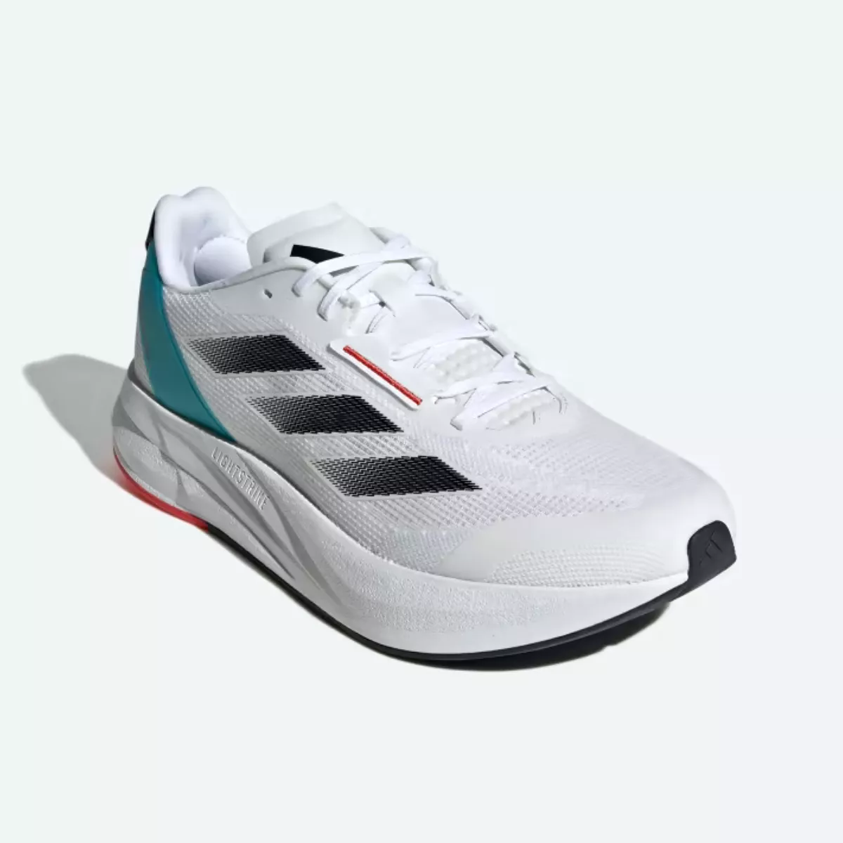 Adidas Duramo Speed Men's Running Shoes -Cloud White/Core Black/Lucid Cyan