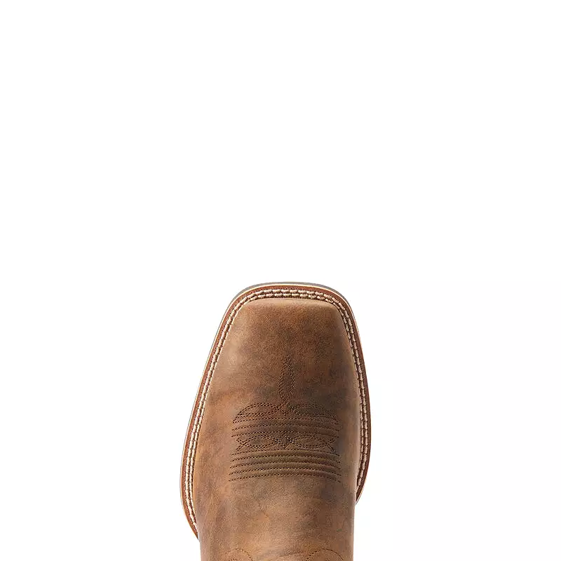 'Ariat' Men's 13 Ricochet Western Square Toe - Aged Tan / Mystic Teal