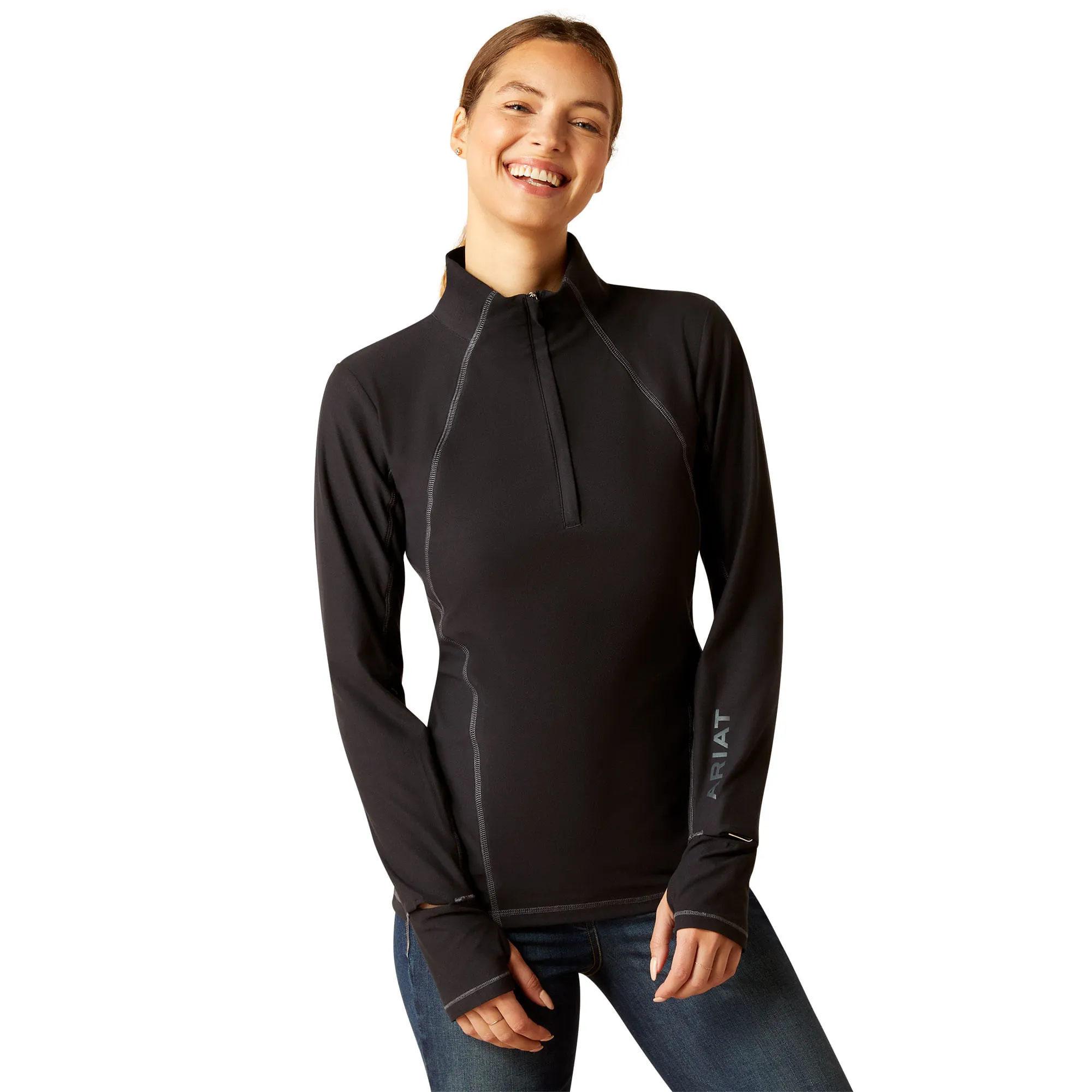 Ariat Womens Ardent Black Base Layer Pullover