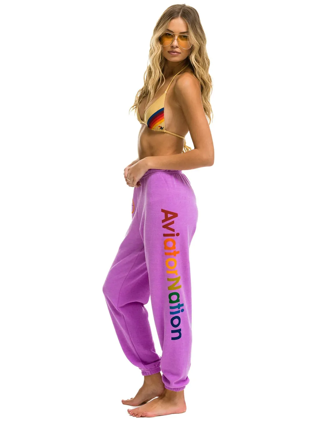 Aviator Nation Sweatpant - Neon Purple