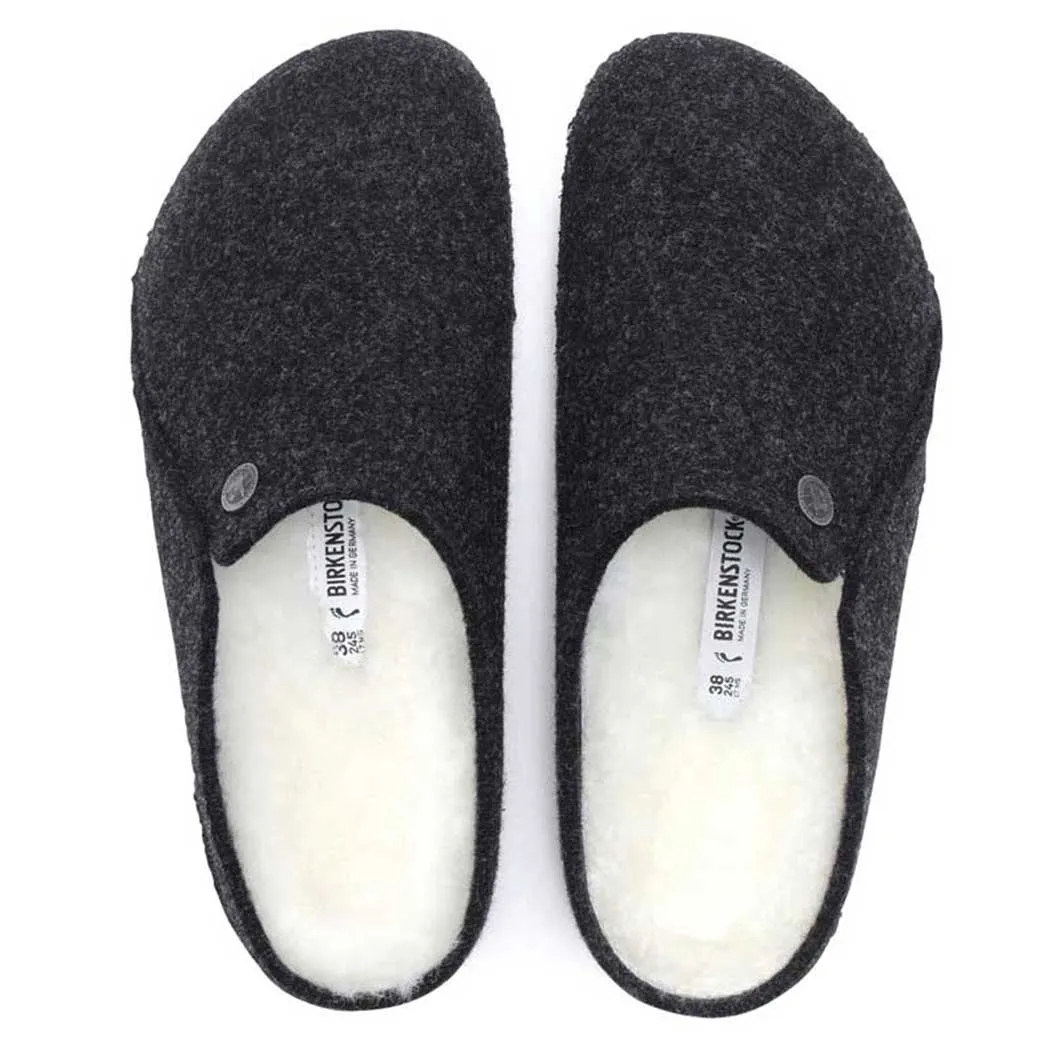 Birkenstock Zermatt Wool Felt Shearling Slipper Anthracite (Women's)