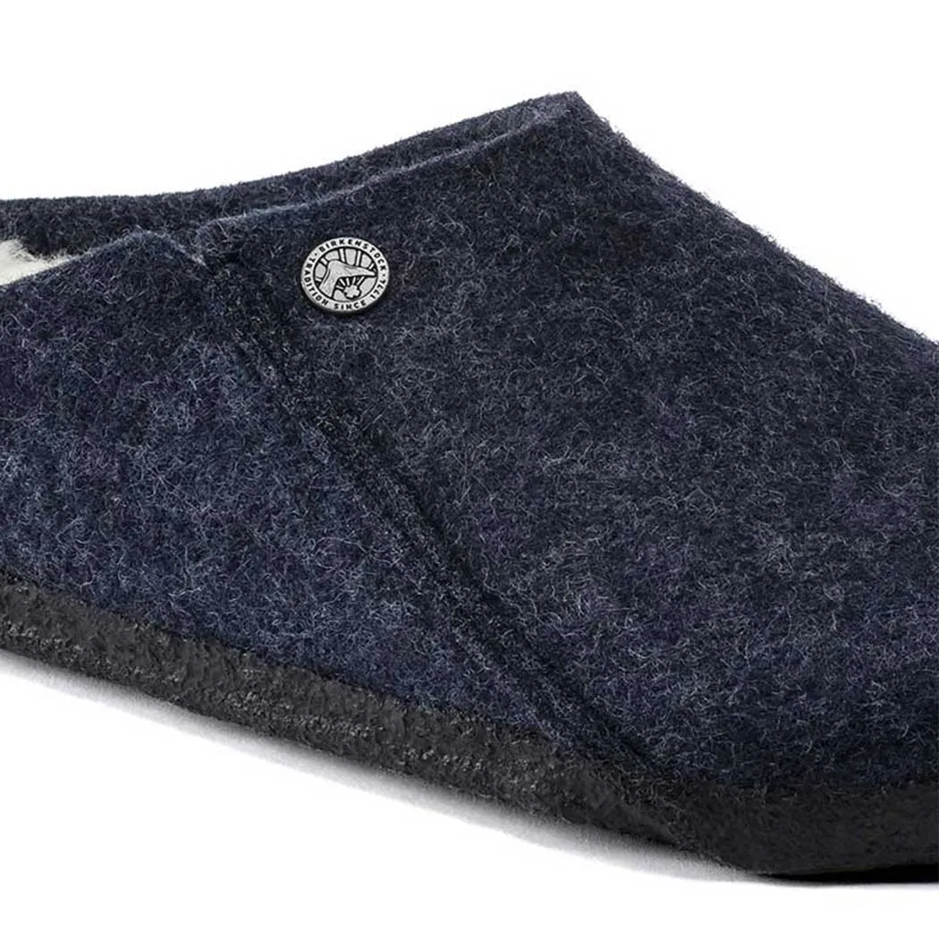 Birkenstock Zermatt Wool Felt Shearling Slipper Dark Blue (Women's)