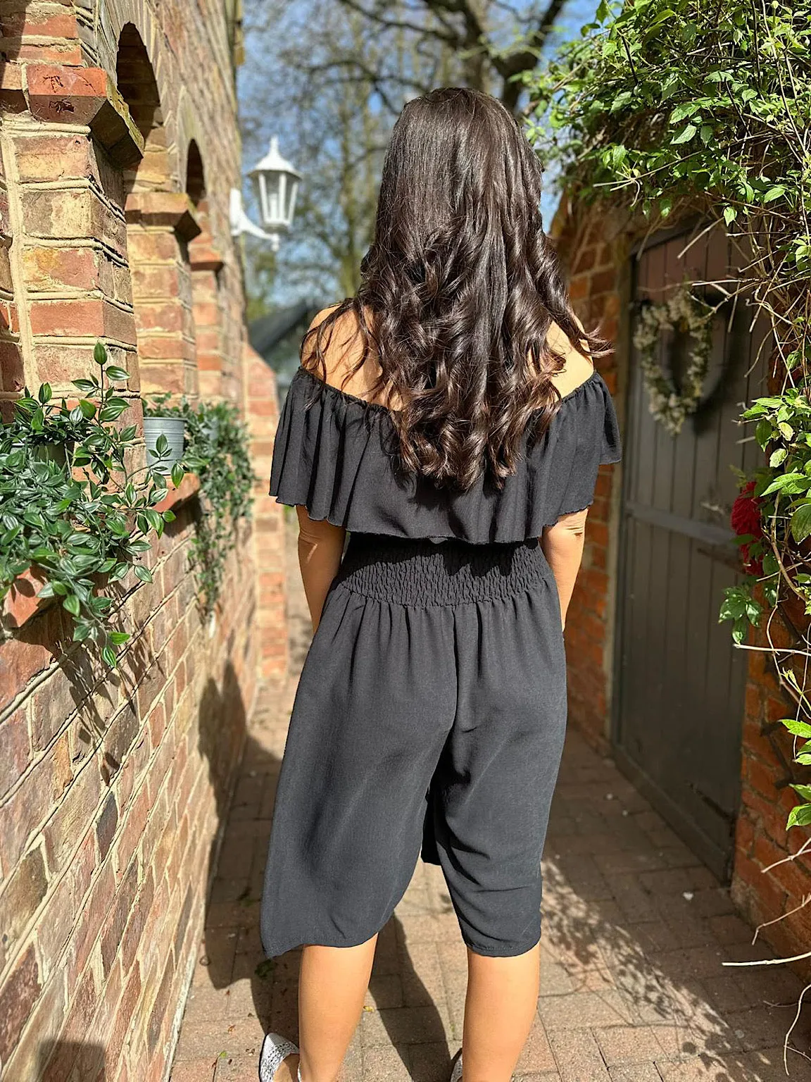 Black Essential Midi Jumpsuit