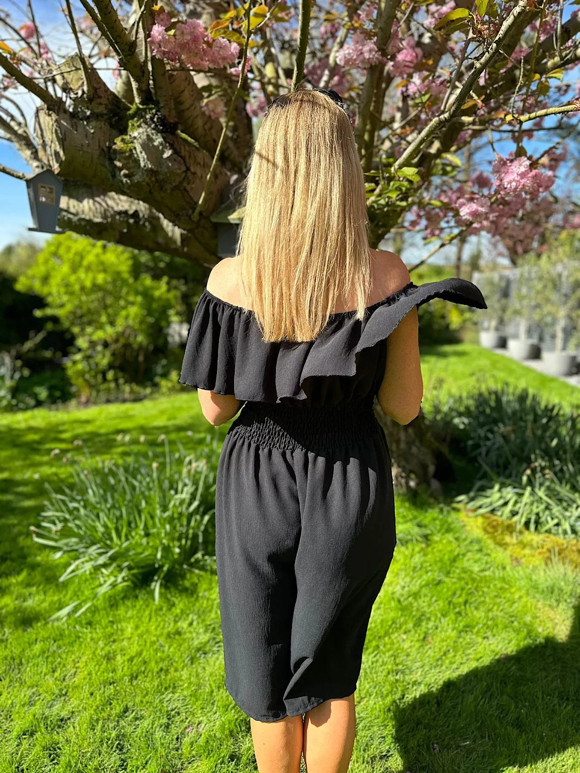 Black Essential Midi Jumpsuit