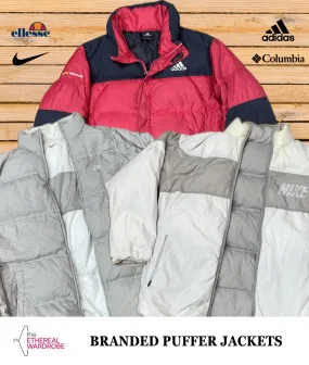 Branded Puffer Jackets Including Nike Adidas Ellesse