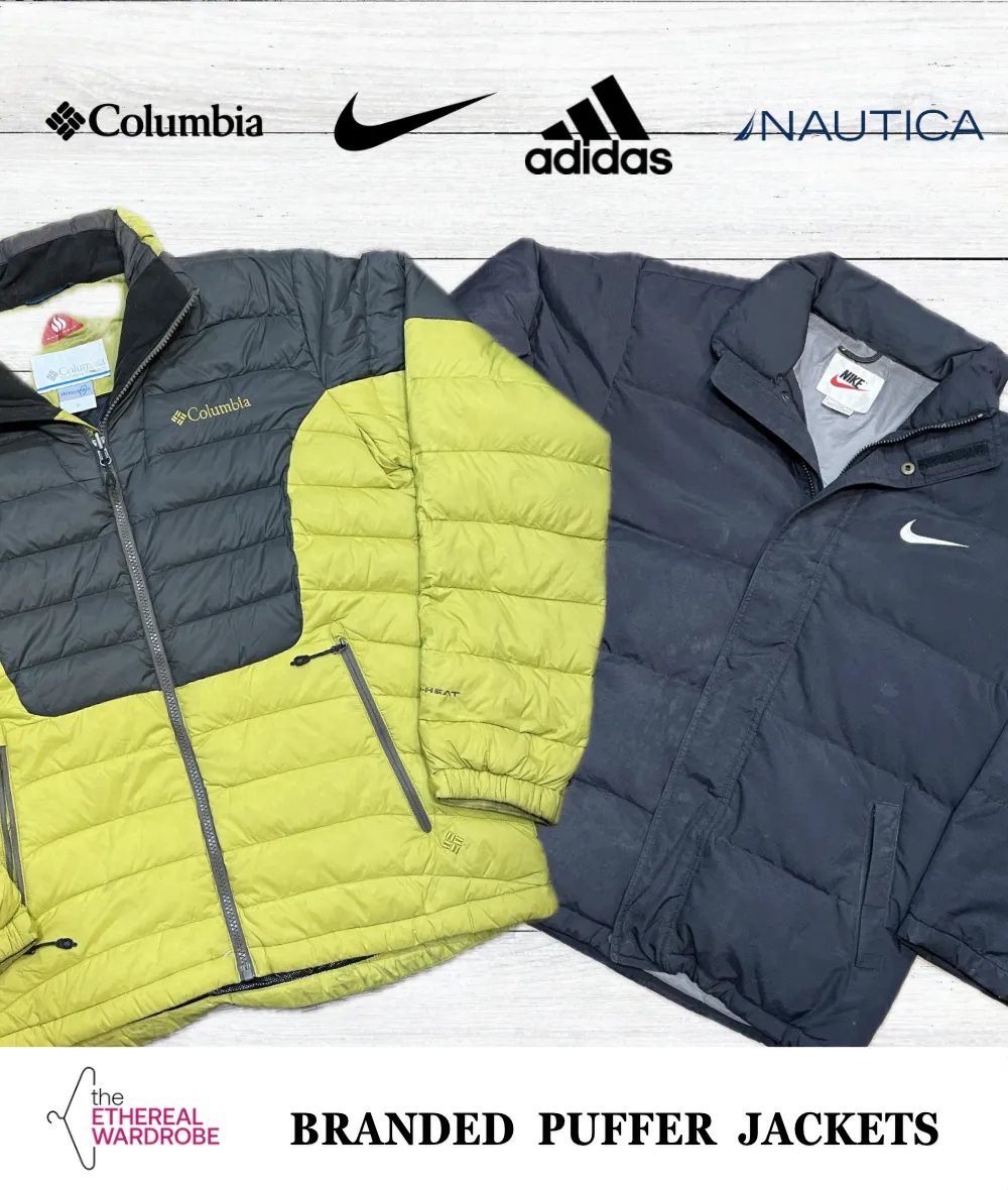 Branded Puffer Jackets including Nike, Columbia and Adidas