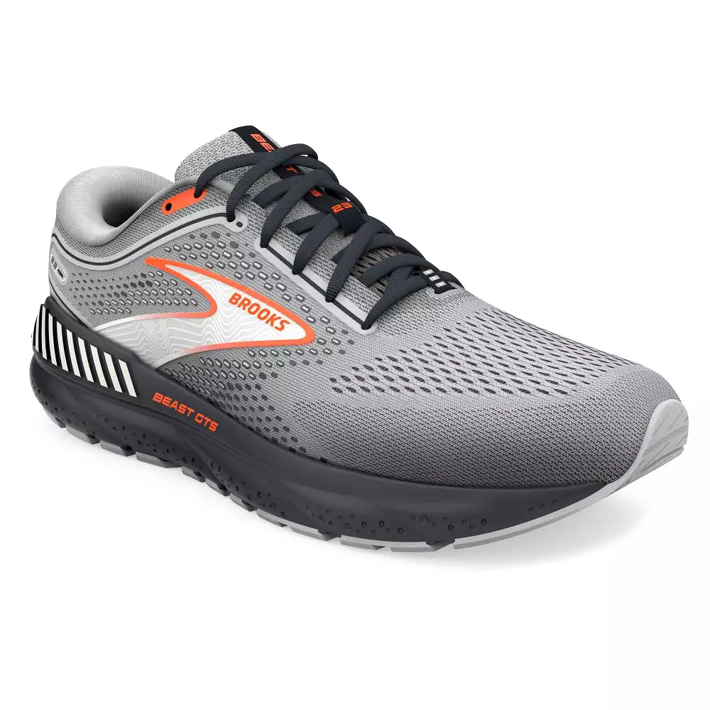 'Brooks' Men's Beast GTS 23 - Grey / Scarlet / Ebony