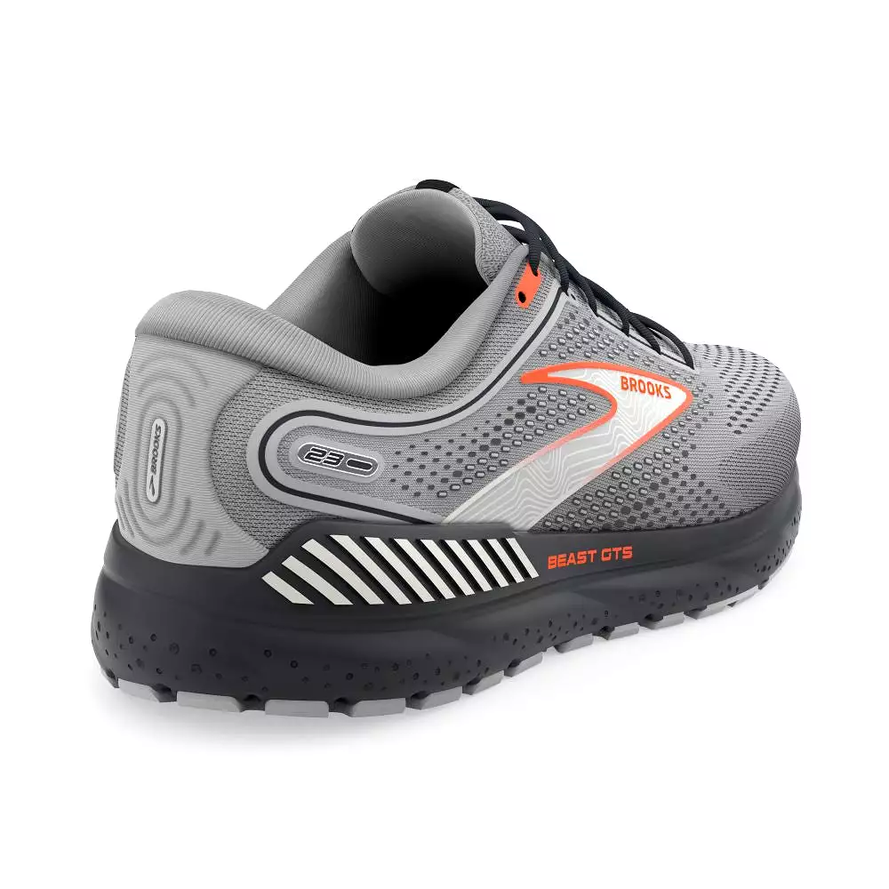 'Brooks' Men's Beast GTS 23 - Grey / Scarlet / Ebony