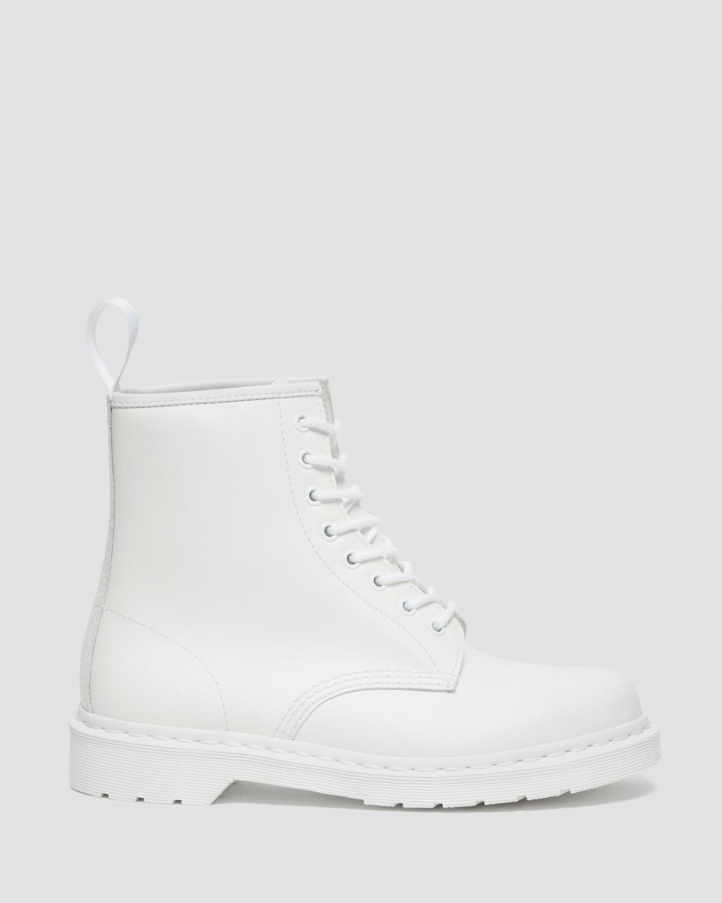 Dr Martens UNISEX 1460 MONO SMOOTH LEATHER LACE UP BOOTS (White)