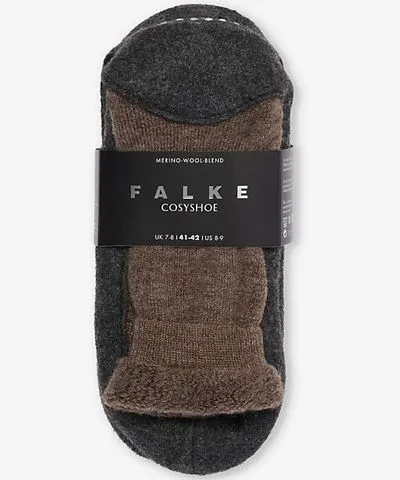 Falke Mens 5201 Porto Mel. Cosyshoe wool-blend knitted slipper socks