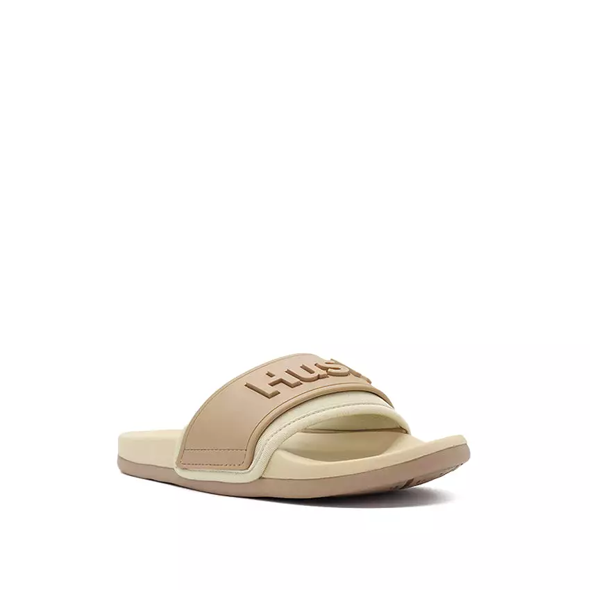 Gaynor Slide Women's Sandals - Tan Cream Neoprene