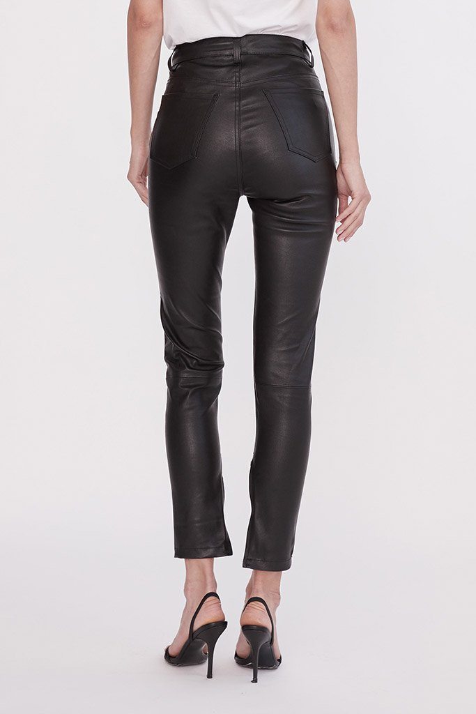 Houston High Rise Legging Black Stretch Leather