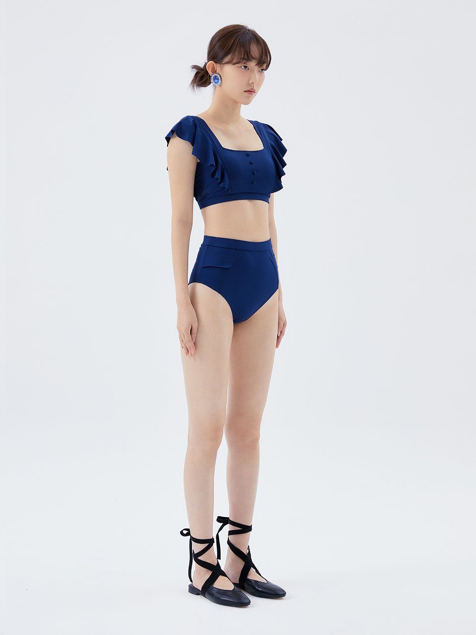 Jelly Candy + High-Waisted Pocket Bottom Navy