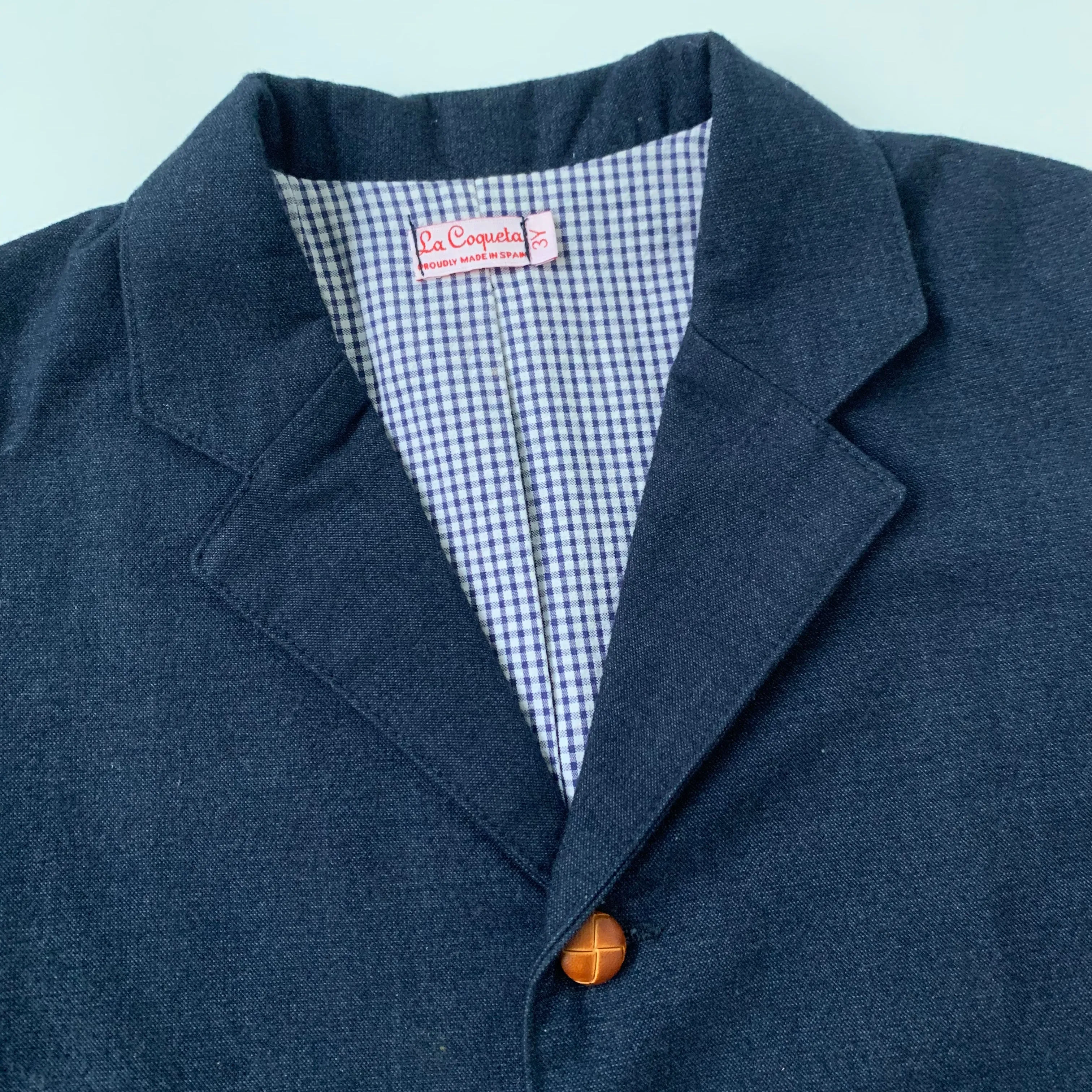 La Coqueta Navy Cotton Blazer: 3 Years