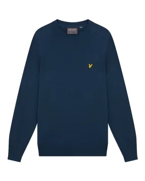 Lyle & Scott Guernsey Golf Crewneck Jumper - Light Navy