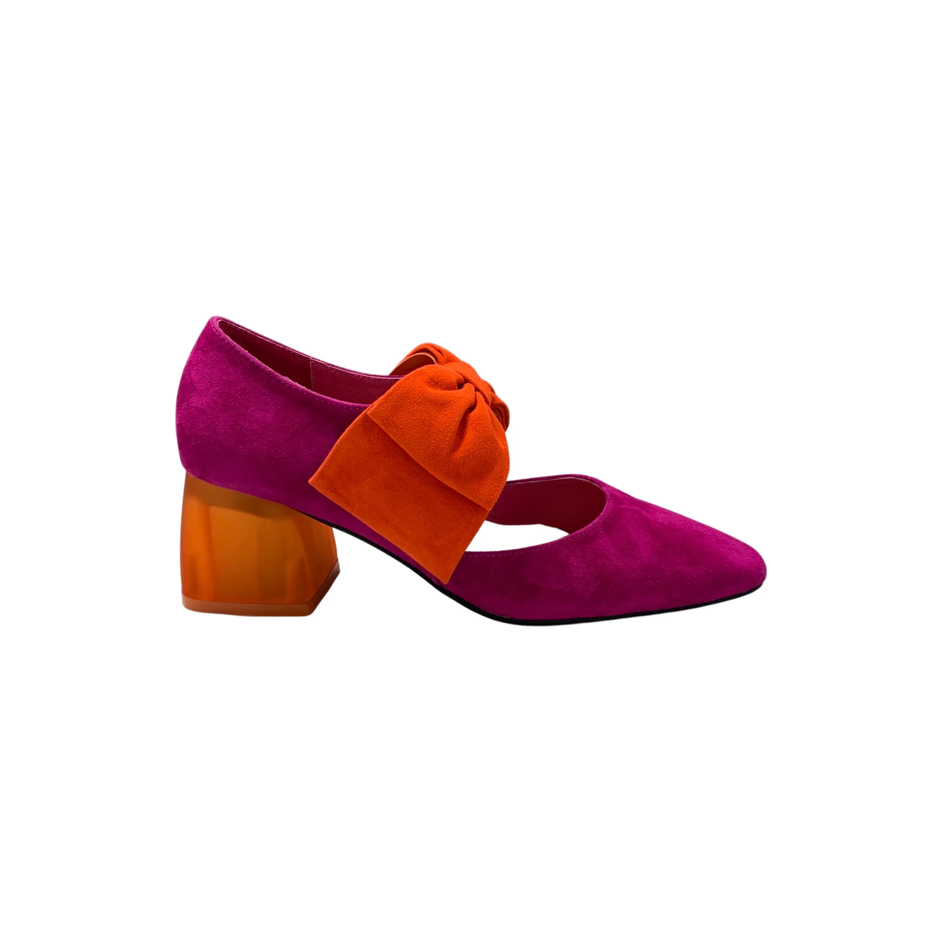 Misha Fuchsia/Orange Suede Pump