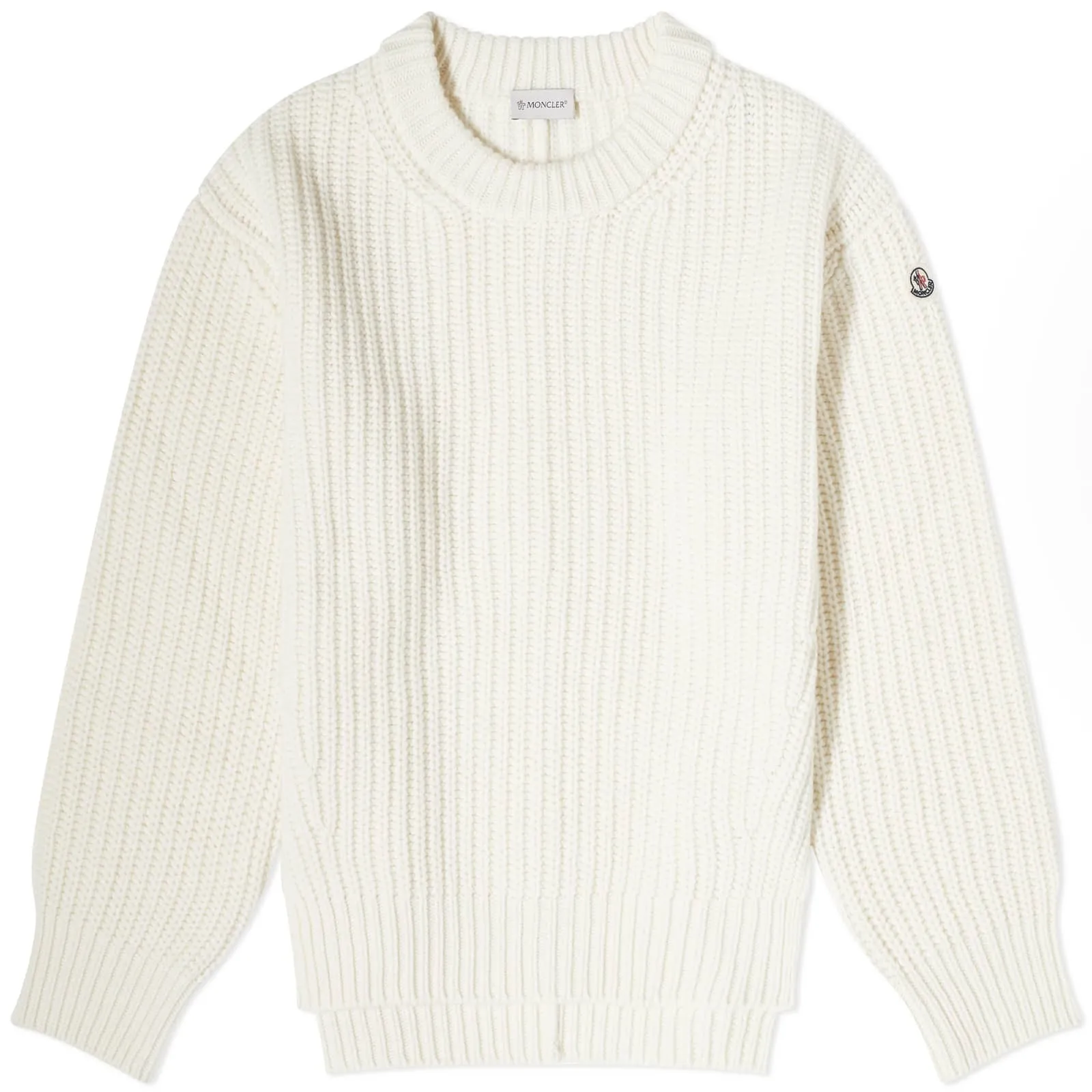 MONCLER  |Crew Neck Wool Long Sleeves Plain Logo V-neck & Crew neck