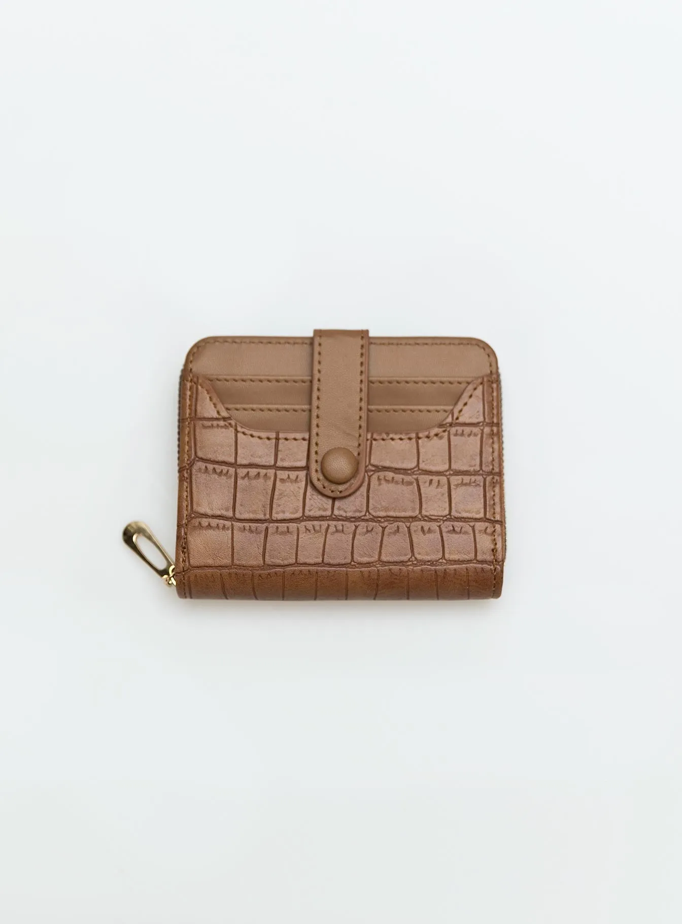 Padua Card Holder Brown Croc