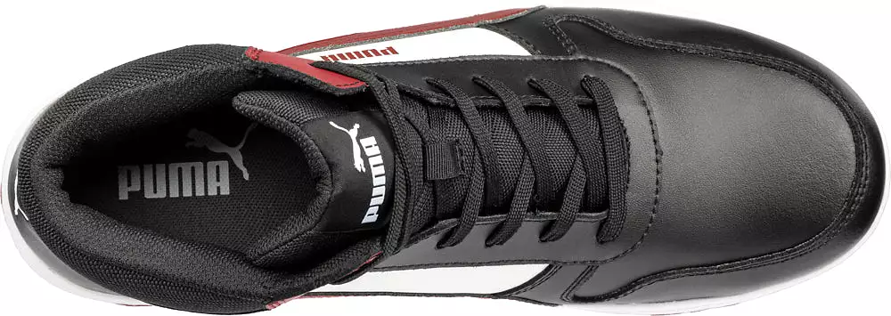 'Puma' Men's Safety Frontcourt EH Mid Comp Toe Boot - Black / Red