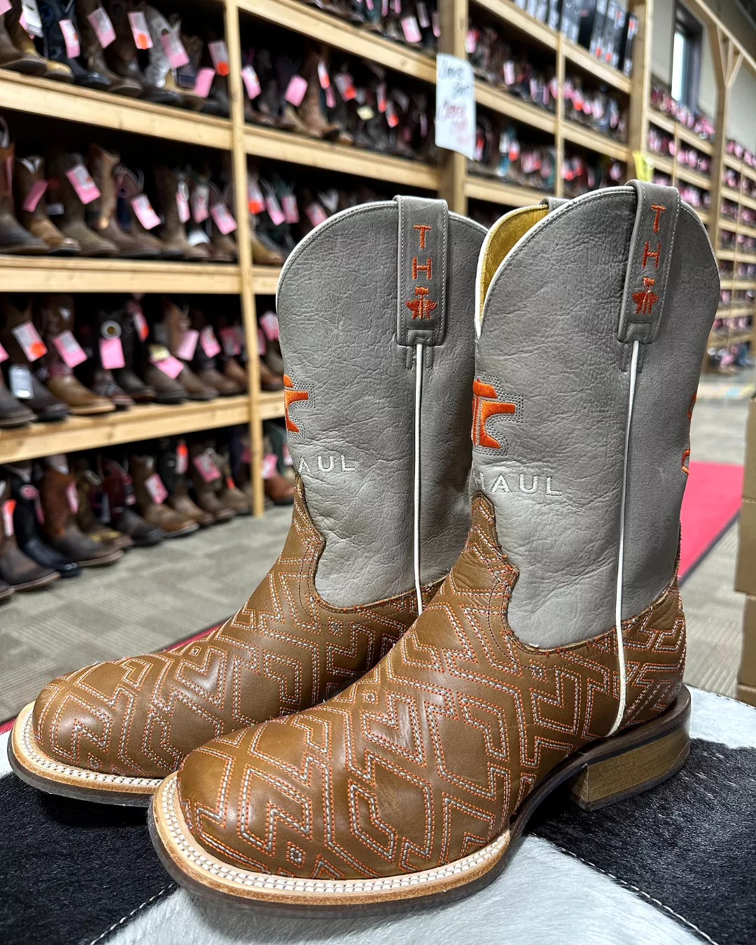 'Roper-Tin Haul' Men's 11 Anniversary Puzzler/Bucking Sole - Brown / Bronco