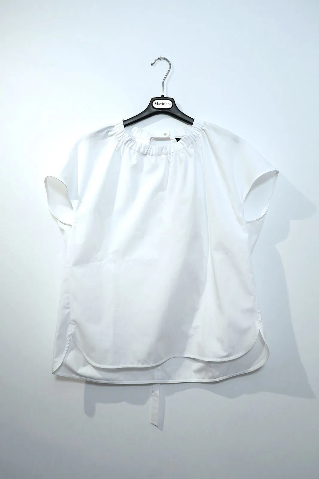 S Max Mara  |Plain Cotton Short Sleeves Shirts & Blouses