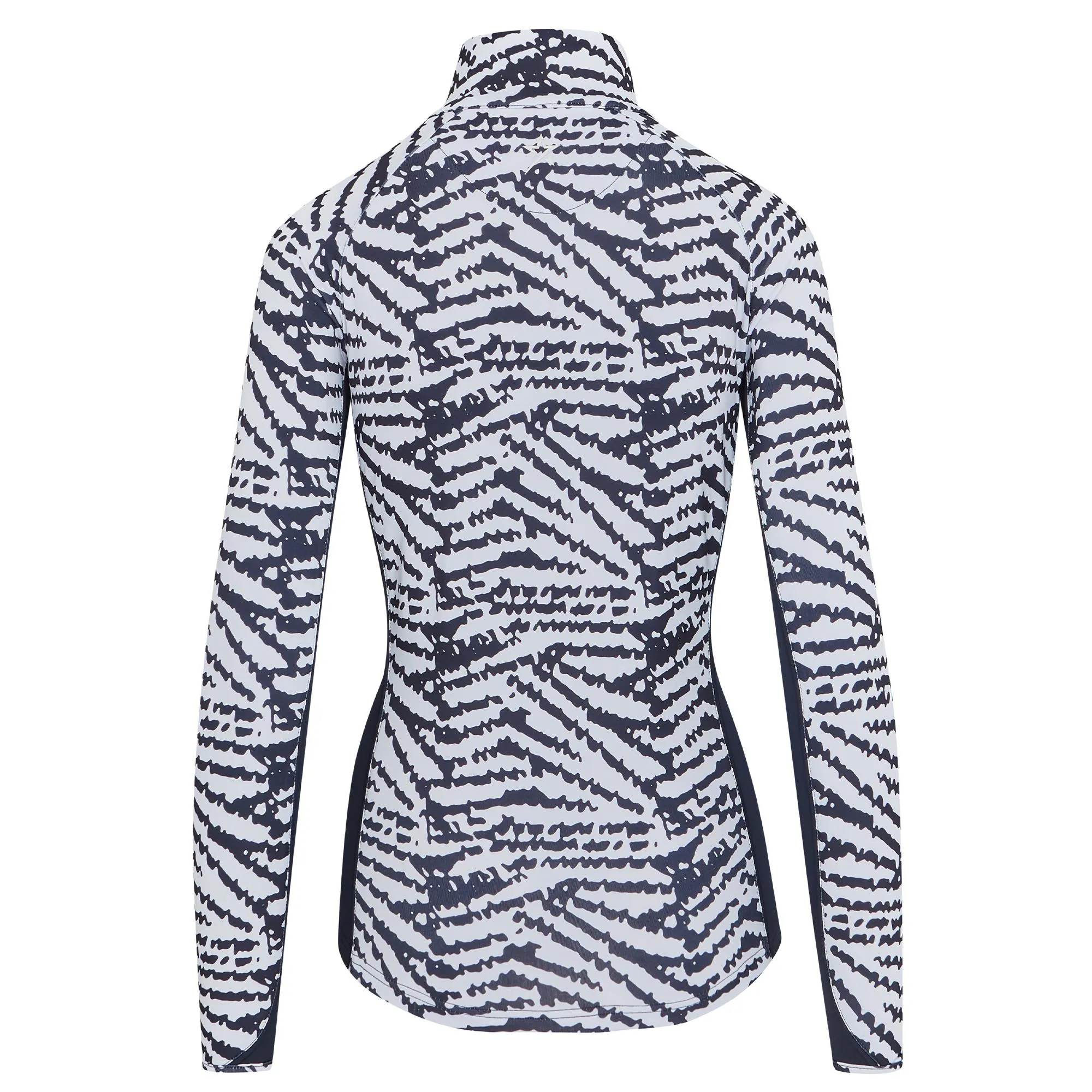 Swing Out Sister Sophie Print Thermal Ladies Golf Mid Layer Navy & White Pattern