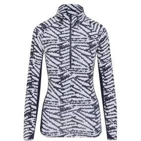 Swing Out Sister Sophie Print Thermal Ladies Golf Mid Layer Navy & White Pattern