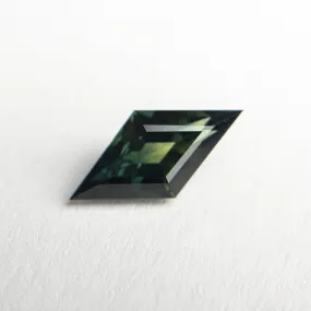 Teal Step Cut Sapphire - 1.36ct Lozenge