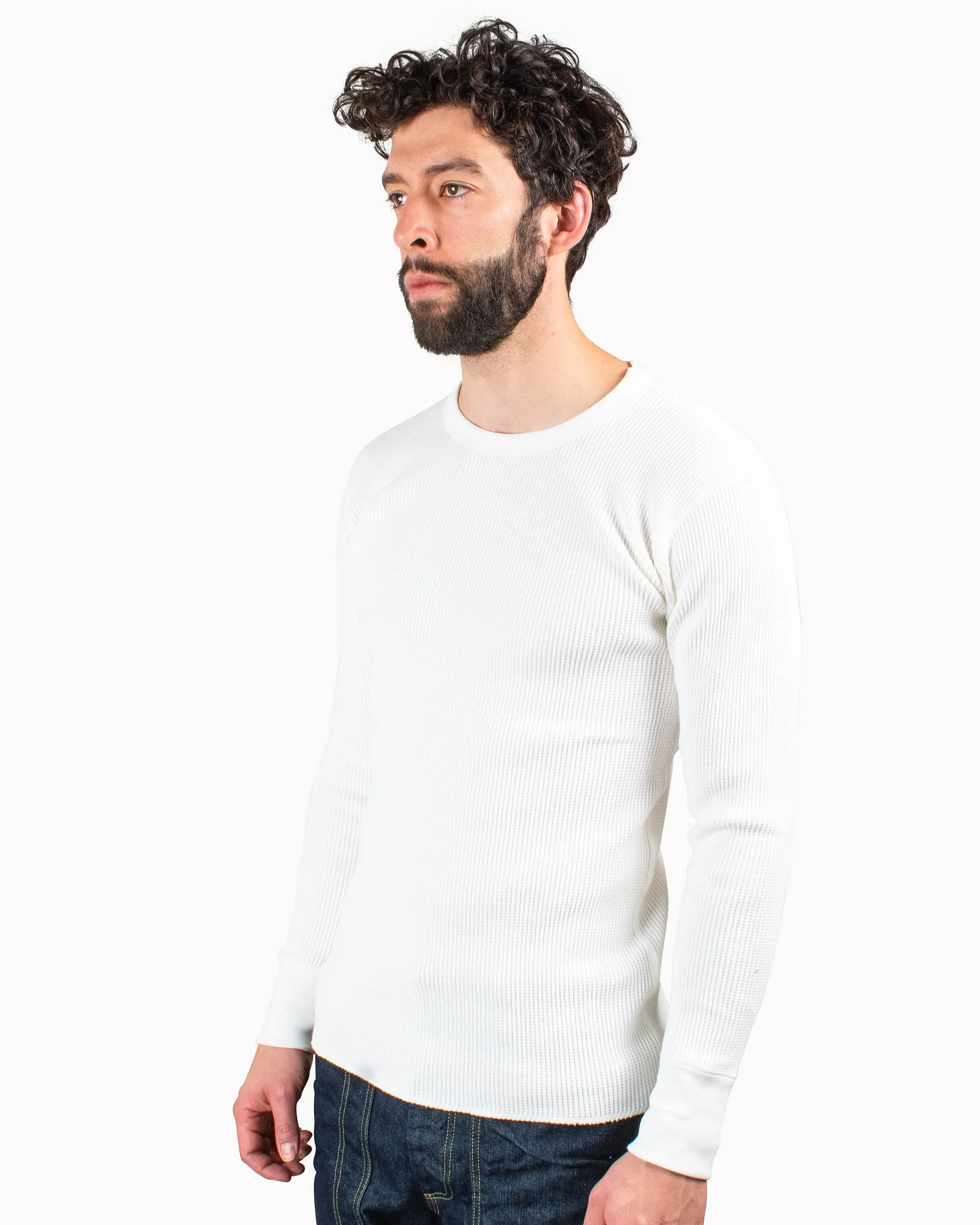 The Real McCoy's MC12123 Thermal Shirts Long Sleeve White