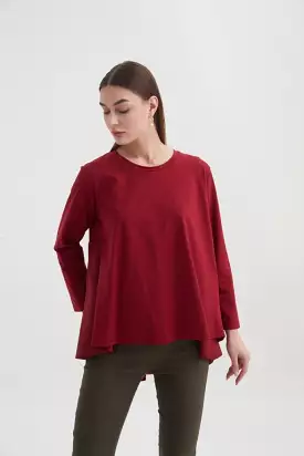 Tirelli - Pleat Back Combi Top - Wine