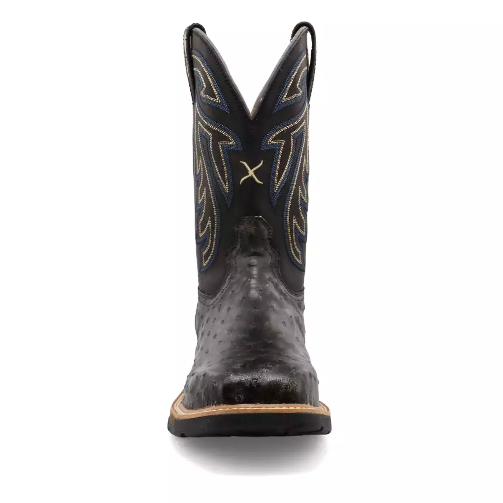 'Twisted X' Men's 11 Western Work EH Comp Toe - Black / Black