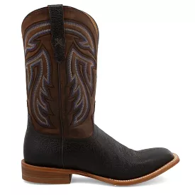 'Twisted X' Men's 12 Rancher Western Square Toe - Black / Coffee