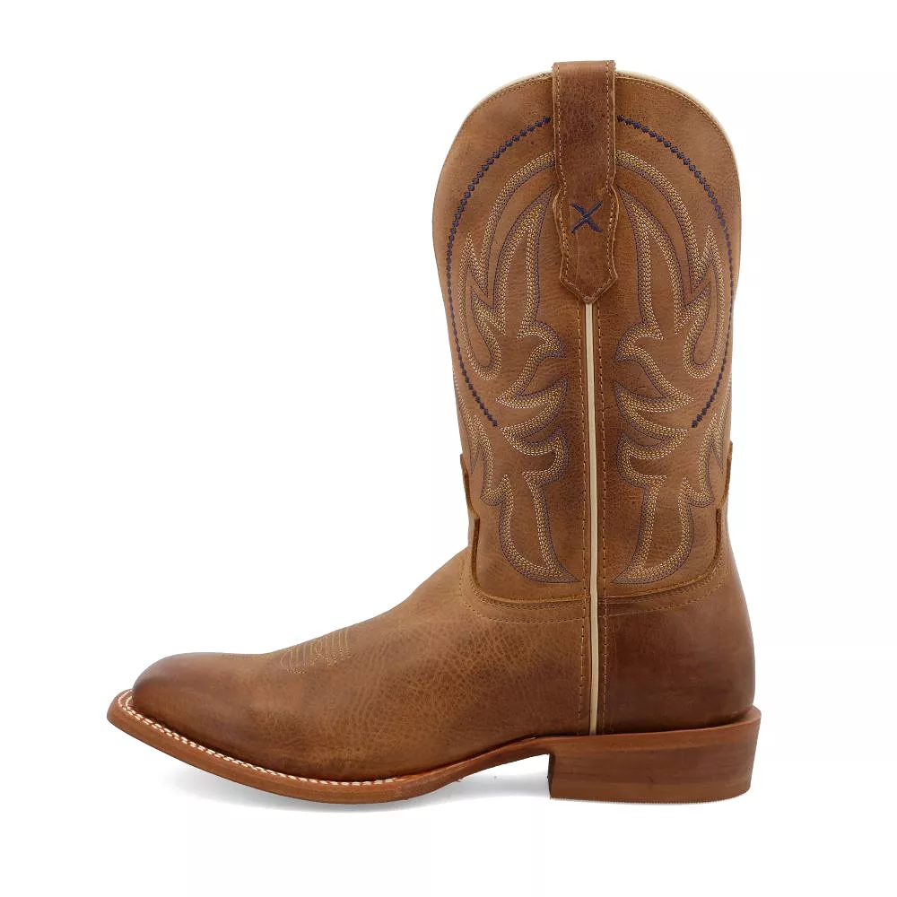 'Twisted X' Men's 12 Rancher Western Square Toe - Cocoa Brown