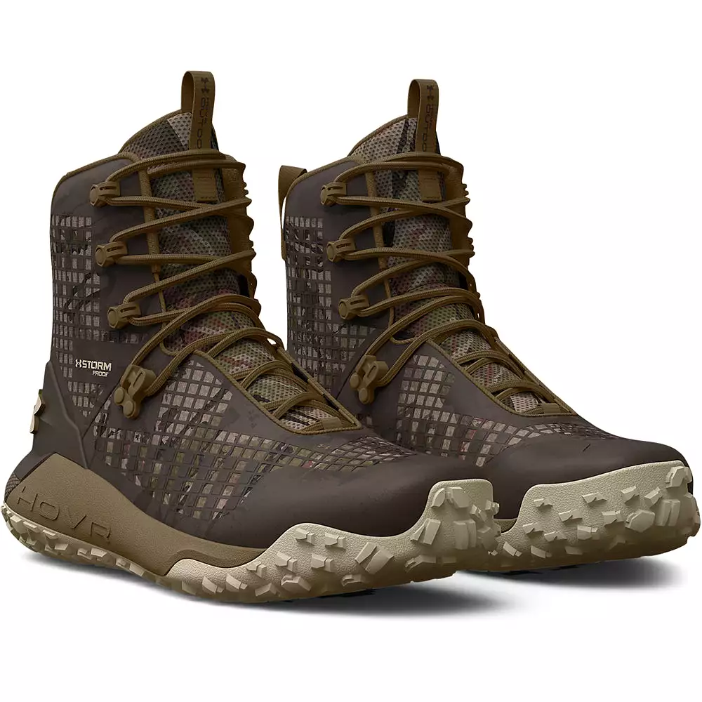 'Under Armour' Men's 6 HOVR Dawn 400GR WP 2.0 Hunting-Hiker - Brown / Camo