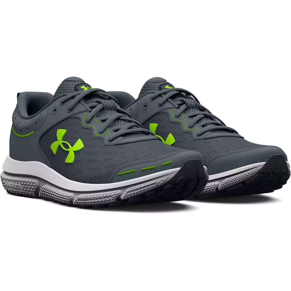 'Under Armour' Men's Charged Assert 10 - Gravel / Lime Surge