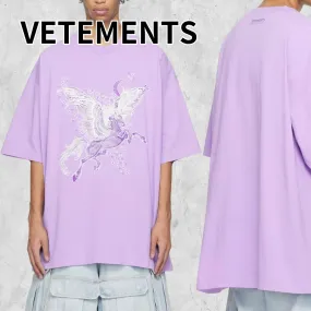 VETEMENTS  |Street Style Cotton Short Sleeves T-Shirts