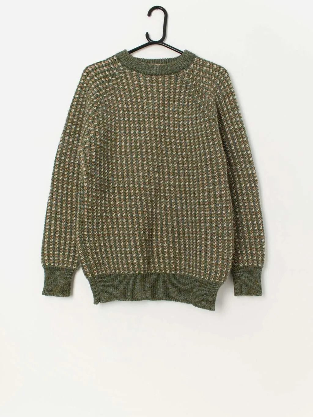 Vintage Kilspindie of Scotland wool jumper in green – Medium