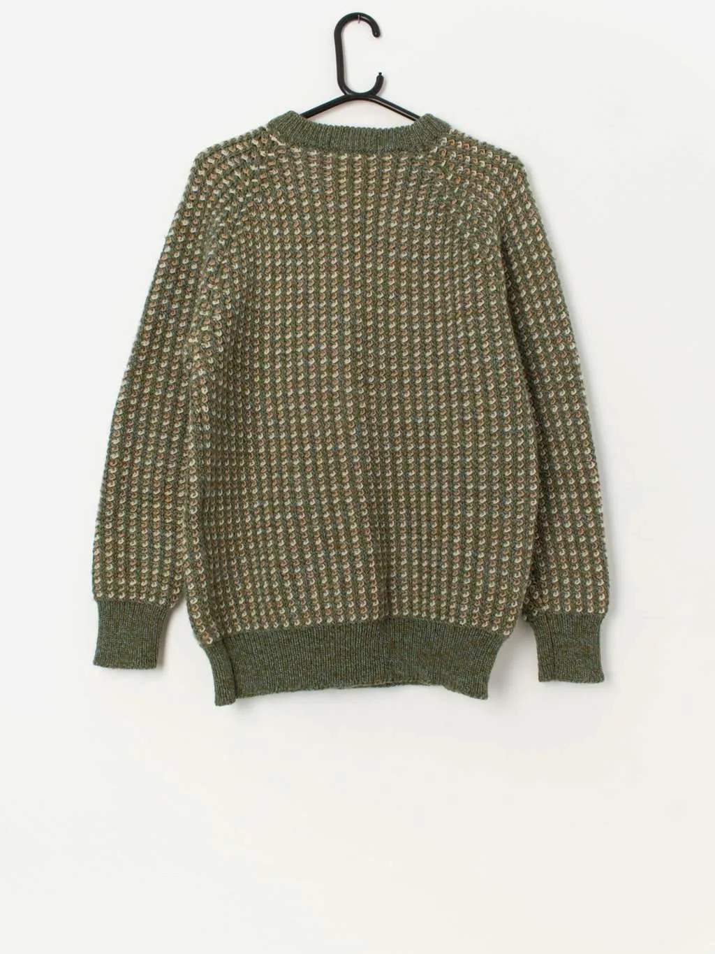 Vintage Kilspindie of Scotland wool jumper in green – Medium