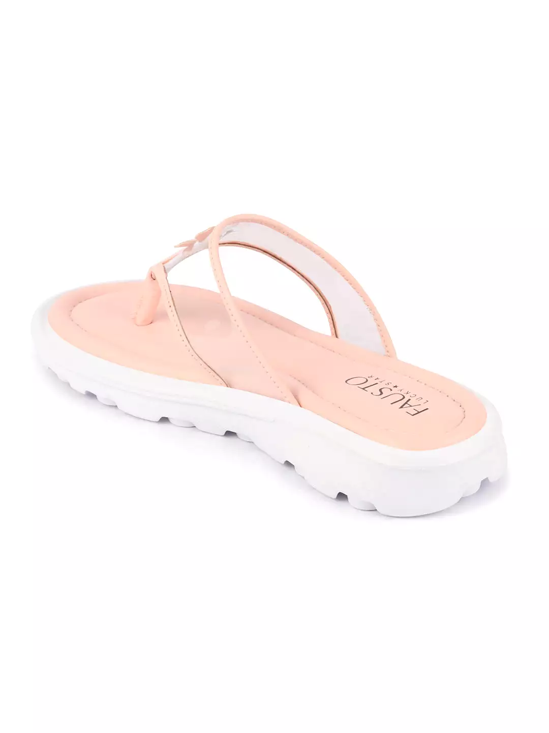 Women Pink Casual Party Beach Fashion Stylish Floral Design Thong Flats Wedges Slipper